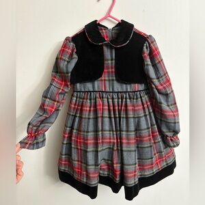 Vintage Miele plaid longsleeve dress 2 years
